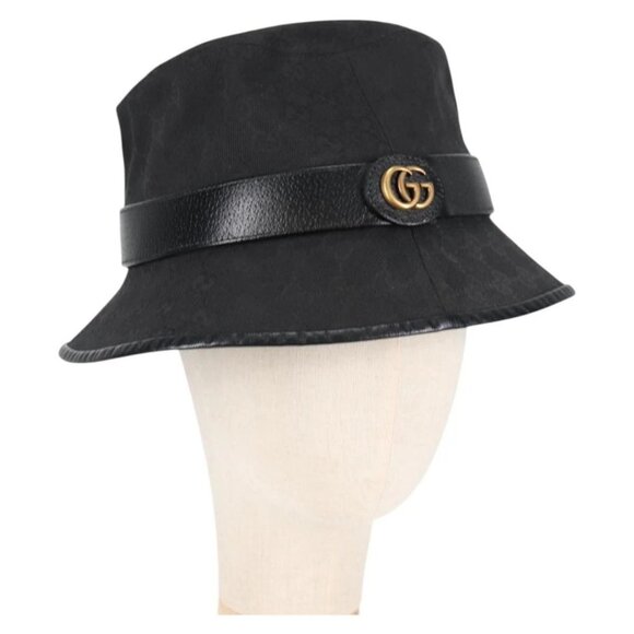GUCCI GG Canvas Bucket Hat Black 576587 Auth am8805V - Picture 1 of 13